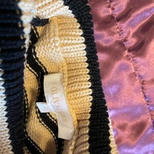 Black and Cream Striped Sweater